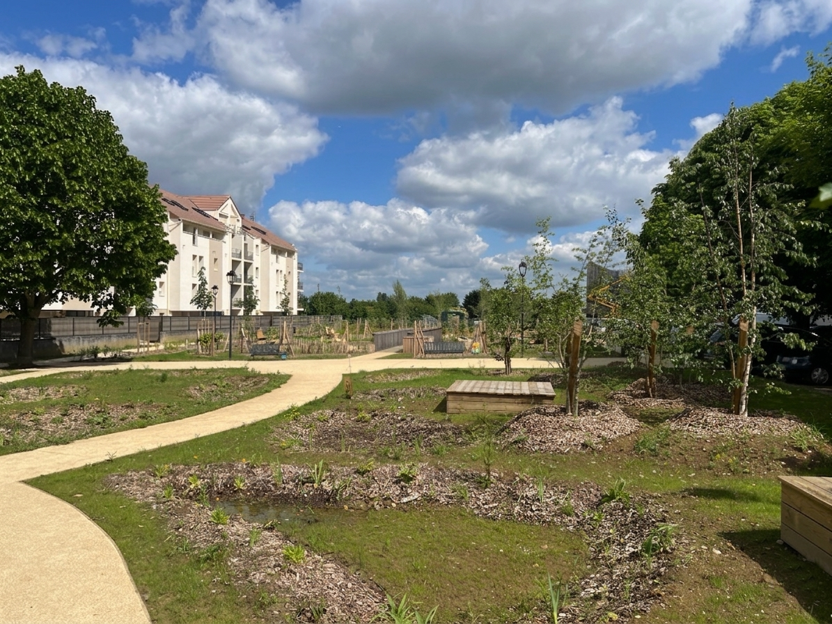 Vue du AMENAGEMENT DU PARC PUBLIC DU MAIL à ECOUEN
