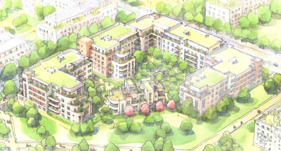 Vue d'ensemble des 116 logements en accession à Chessy, Quartier des Studios Disney