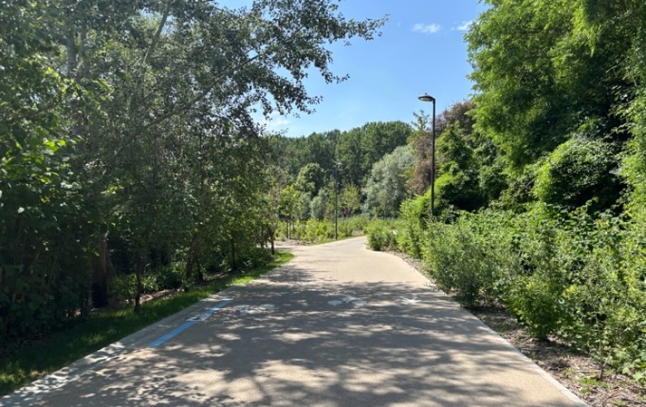 Vue du réaménagement de la RD10P et RD34A à Torcy