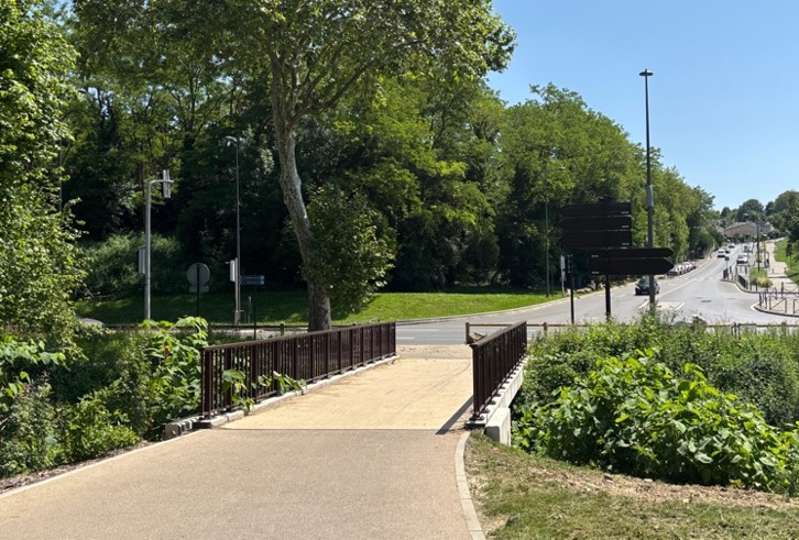 Vue du réaménagement de la RD10P et RD34A à Torcy